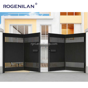 Puertas Plegables <span class=keywords><strong>de</strong></span> Aluminio Rogenilan, Puertas Metálicas Exteriores <span class=keywords><strong>de</strong></span> Estilo Cantilever, Puerta Plegable Doble para Jardín, Entrada <span class=keywords><strong>de</strong></span> Vehículos, Puertas <span class=keywords><strong>de</strong></span> Seguridad - Product Image 3