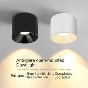 Foco LED Cilíndrico Blanco Minimalista, Regulable, SMD, de Superficie, Redondo, Sin Techo, Moderno - Product Image 2