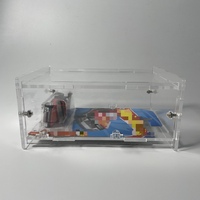 Boîte de rangement en acrylique transparente et détachable, moderne et écologique, avec 1 étagère, couleur et logo personnalisables, montage facile, pour exposition