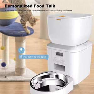 Automatic Smart Pet <b>Feeder</b> 4L Large Capacity For Dogs And <b>Cats</b> With App Control Detachable Bowl White And Black Us Plug - Product Image 5
