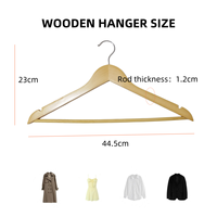 Cintres en bois massif personnalisables avec logo, vente en gros, pour costumes et vêtements – Nouveauté !