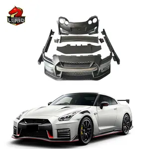 GTR GTR35 NISM Style PP plastic Carbon Fiber Front Bumper Lip Rear Diffuser Bodykit Facelift For Nissan GTR GTR35 2008-2016