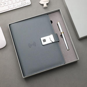 Blocco Note Gangtong con Ricarica Wireless, Serratura a Impronta Digitale, Power Bank Personalizzato con Chiavetta USB, Quaderno a Fogli Mobili per Ufficio - Product Image 1