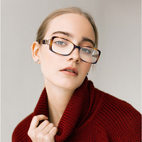 Monturas de Gafas Ópticas Modernas para Mujer, Gafas de Lectura con Patillas Estrechas Cuadradas, Monturas de Gafas con Bisagras Metálicas TR90