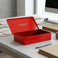Boîte cadeau rectangulaire en fer blanc recyclable personnalisée, étui de rangement cosmétique imprimé avec logo sur mesure