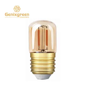 OEM T28 Mini Lâmpada Tubular E27 Edison Pode Ser Escurecido Lâmpada LED Noite 1W Warm White 2200K LED Retro Projeto do Tubo Da Lâmpada Para Lustre