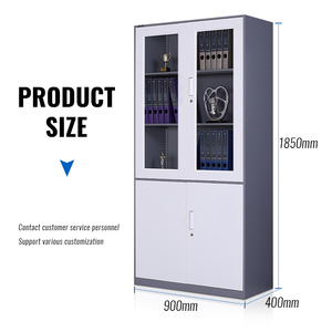 HUIYANG factory most popular multi-layer glass door steel filing cabinet library office school convenient bookcase