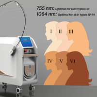 Machine Laser d'Épilation Alexandrite Alexpulse Alex 755 Nm Nd Yag
