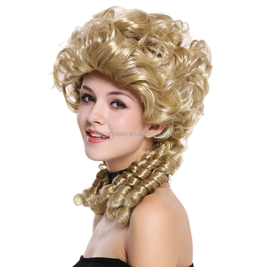 Parrucche sintetiche barocche gotiche nere reali a buon mercato - Product Image 6