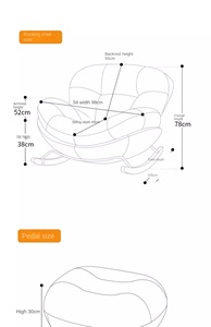 Chaises pour salon Chaise de salon moderne Chaises de salon de luxe Chaise balançoire pour salon Chaise d'appoint - Product Image 2