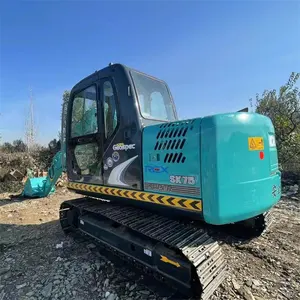 Harga murah dari 7 ton ekskavator kecil tangan kedua Kobelco Sk75-8 crawler 90% ekskavator