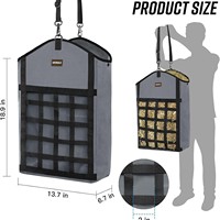 Sac de nourrissage portable grande capacité pour foin de cheval, design en maille pour alimentation lente, en tissu Oxford durable, filet à foin pour chèvres et moutons - Offre spéciale