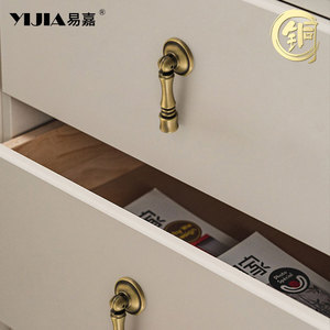 Hiện đại tối giản Đồng vòng kéo tủ quần áo TV Tủ lối vào tủ đầu giường sọc xử lý đồ nội thất phần cứng - Product Image 6