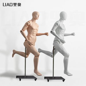 <span class=keywords><strong>Maniquí</strong></span> de Cuerpo Completo Masculino y Femenino de Fibra de Vidrio con Articulaciones Flexibles, Cabeza Multifuncional <span class=keywords><strong>para</strong></span> Deportes, Correr, Sentarse y Exhibición de <span class=keywords><strong>Ropa</strong></span> - Product Image 1
