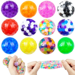 Pelotas Antiestrés de 3.5cm con Cuentas de Agua, Pelotas de Gel Suave TPR para Apretar, Pelotas Estilo Uva - Product Image 6