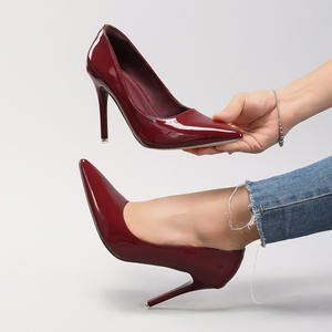 Chaussures de mariage pour femmes, sexy, en satin, à bout carré, talon bas fin, talons dorés brillants, respirantes, antidérapantes, pour soirée - Product Image 2