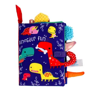 Multifunctional baby 3D cloth book animal tail sensory stimulation newborn early education toy