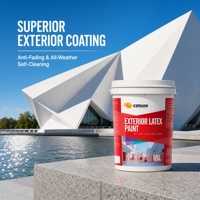 Peinture murale extérieure à l'émulsion, revêtement protecteur acrylique durable pour ciment, plâtre, briques, façade extérieure et projets résidentiels