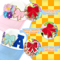 Offre Spéciale personnalisé informatisé Machine broderie auto-adhésif arc patchs pour bricolage Scrapbooking nouveau mignon tissu Logo décoration
