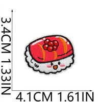 En gros, mini-patchs en tissu brodés thermocollants faits main, motifs mignons de nourriture (crème glacée, fruits, bonbons, sushi, boissons) pour sacs DIY