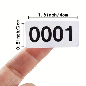 Etiquetas Numeradas Autoadhesivas de Papel para Inventario, de 0001 a 1000, en Rollo con Etiquetas Consecutivas Troqueladas para Organización y Almacenamiento - Product Image 2