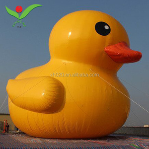 Bouée <span class=keywords><strong>gonflable</strong></span> commerciale de 14 m (46 pi) en forme de canard jaune avec logo animal personnalisé pour publicité - Product Image 4