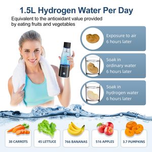 Bán buôn SPE pem Hydro oxy Máy phát điện nước Hydro nhà sản xuất nước 5000ppb Hydro Chai Nước Máy phát điện với ống hít hàng đầu - Product Image 5