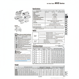 MXS8-30BS โต๊ะสไลด์ลมนิวเมติก SMC - Product Image 1