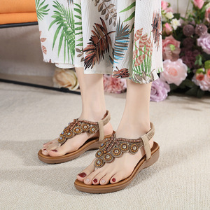 Fashion Summer Open <b>Toe</b> Platform PU Leather Flat Sandals Soft Soled Arch <b>Support</b> Anti-Slip Women Outdoor Walking Casual Shoes - Product Image 6
