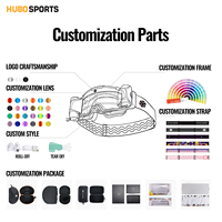 Lunettes de motocross tendance, protection UV400, polarisées, anti-rayures, monture TPU intégrale, système anti-vent, système de verres détachables