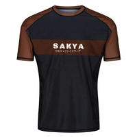 T-shirt de compression à manches courtes personnalisé avec logo de surf MMA, rashguard de jiu-jitsu sublimé, créez votre propre rashguard de BJJ
