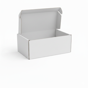Boîtes de rangement en carton ondulé blanc 3 plis, 12 x 9,25 x 3 pouces, légères, pour expédition, emballage cadeau, abonnement, stockage de produits - Product Image 1