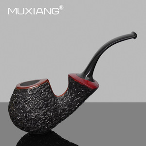 Muxiang Handmade Briarwood Smoking Pipe Bent Type Tobacco Pipe For Men - Product Image 3