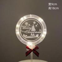 Frohe Weihnachten Kuchen Plugin mit Lichtern zum Leuchten 2024 Weihnachts kuchen Dekoration Party liefert Weihnachts kuchen Topper
