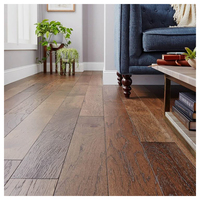 Plancher en bois d'ingénierie en chêne blanc européen avec incrustations de bois, 10% de réduction