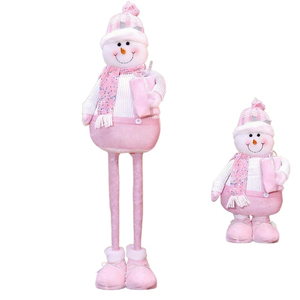 <b>Large</b> Christmas Standing Santa Claus Figurine Extendable Christmas <b>Plush</b> Doll Ornament Decor for Xmas Holiday Party Gift - Product Image 2
