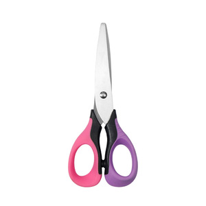 Stainless Steel Paper Scissors Straight Head Reddish Purple For Home And School Use - Product Image 3