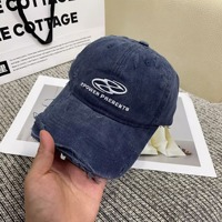 Gorra de Béisbol Estilo Americano para Hombre, Lavada, Vintage, de Mezclilla, Multicolor, Informal, Deportiva, para Exteriores, Gorras Personalizadas al por Mayor