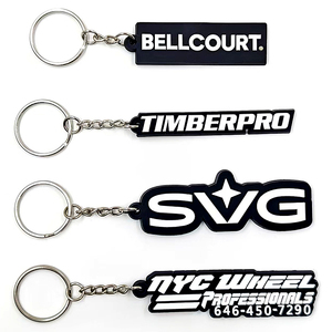 Regalos de empresa llavero personalizado logotipo de marca personalizado llavero de silicona personalizado 2d 3D PVC llavero de goma - Product Image 6