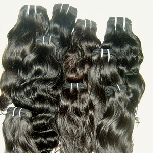 Cheveux humains bruts non traités, tissage de cheveux Remy de la meilleure qualité, cheveux indiens du sud, très demandés, ondulation Remy, 100g, trame unique, toutes les couleurs - Product Image 1