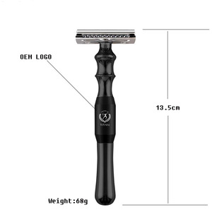 Безопасная бритвенная бритва с двойным лезвием, мужские инструменты для бритья, металлическая ручка, oem, лезвие, бритва - Product Image 4