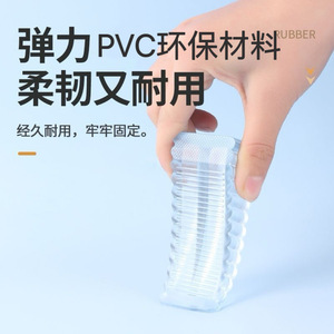 Tope de puerta de PVC con montaje en el suelo, bloqueador de puerta anticolisión para uso doméstico - Product Image 5