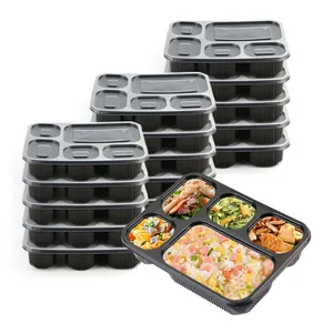 Aanpassingen Gemaakt Magnetron Veilig Plastic Maaltijd Prep Dozen Takeaway Hot Koud Voedsel Verpakking Containers