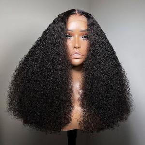 Perruques en cheveux humains bouclés birmans, <span class=keywords><strong>boucles</strong></span> Pixie, perruque frontale en dentelle transparente 250% pour femmes, perruques complètes en dentelle bouclées birmans - Product Image 1