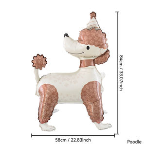 Balon dekorasi pesta balon hias Foil anjing hewan kartun lucu bentuk kustom pabrik - Product Image 3