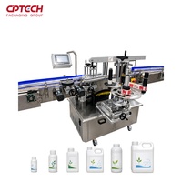 Machine d'étiquetage automatique double face pour bouteilles de boissons et d'aliments CPTECH