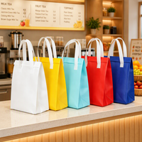 Sac isotherme en PP non tissé coloré, imperméable et réutilisable, avec poignée renforcée, pour la vente en gros