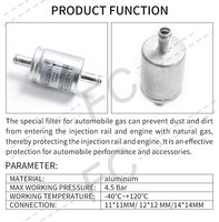 Filtre GPL GNV 12mm pour kit de conversion GPL GNV à injection séquentielle pour véhicules – Filtres à gaz automobile