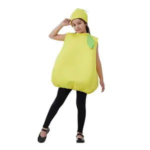Children's fruit vegetable Cosplay children's Sponge yellow lemon Top costume Halloween costume lemon