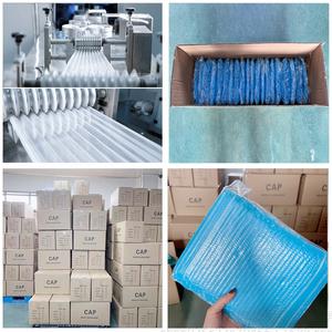 Capuchon de protection jetable non tissé pour cheveux, <span class=keywords><strong>blanc</strong></span>, bleu, rouge, noir - Product Image 4